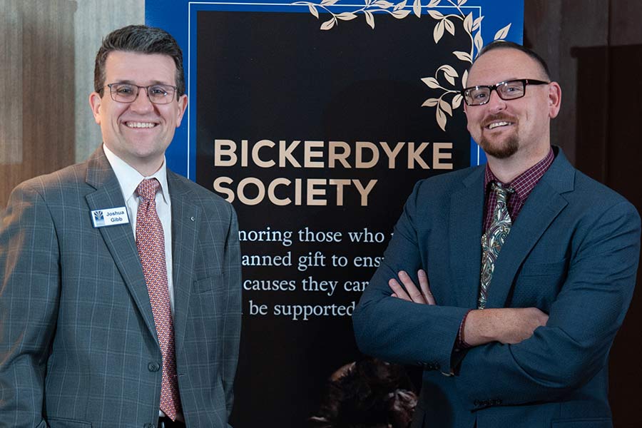 Joshua Gibb and Ken Springer at the 2023 Bickerdyke Society reception.